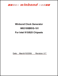 Click here to download W83195BG-101 Datasheet