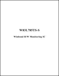 Click here to download W83L785TS-S Datasheet