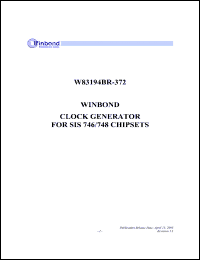 Click here to download W83194BR-372 Datasheet