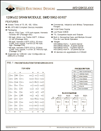 Click here to download WS128K32N-100G4TQA Datasheet