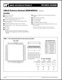 Click here to download WS128K32-25G2SMR Datasheet