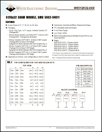 Click here to download WS512K32N-20G4TC Datasheet