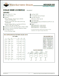 Click here to download WS512K32NV-15H1IA Datasheet