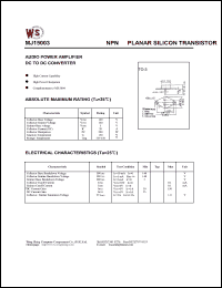 Click here to download MJ15003 Datasheet