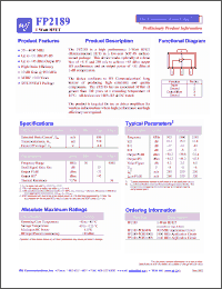 Click here to download FP2189-PCB900S Datasheet