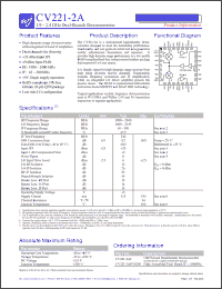 Click here to download CV221-2 Datasheet