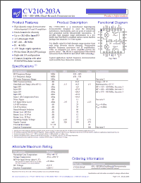 Click here to download CV210-203 Datasheet