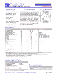 Click here to download CV210-203AF Datasheet