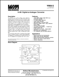 Click here to download WM5615CP Datasheet