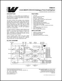 Click here to download XWM8191CFT Datasheet