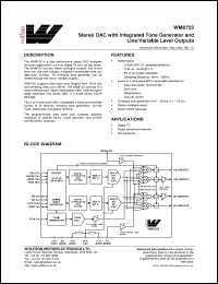 Click here to download XWM8722EDS Datasheet