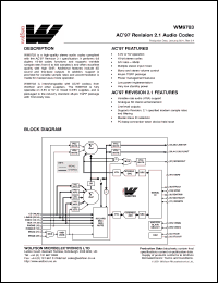 Click here to download WM9703 Datasheet