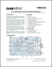 Click here to download WM8198CDS Datasheet