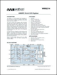 Click here to download WM8214SCDR Datasheet