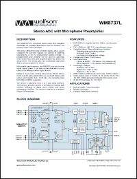 Click here to download WM8737L Datasheet