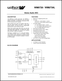 Click here to download WM8739LEDS Datasheet