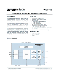 Click here to download WM8759GED Datasheet