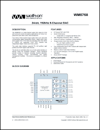 Click here to download WM8768GEDS/R Datasheet