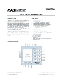 Click here to download WM8768 Datasheet