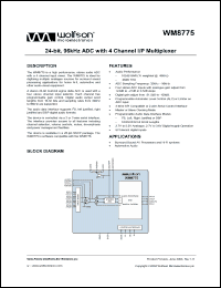 Click here to download WM8775SEDS Datasheet