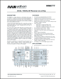 Click here to download WM8777SEFT/V Datasheet