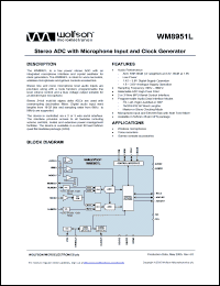 Click here to download WM8951LGEFL/R Datasheet