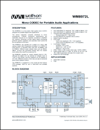 Click here to download WM8972LEFL/R Datasheet