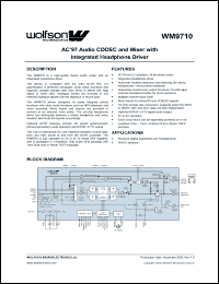 Click here to download WM9710SEFT/V Datasheet