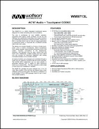Click here to download WM9713L Datasheet