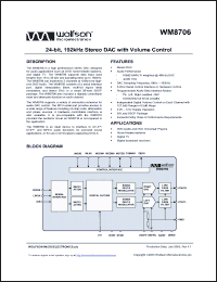 Click here to download WM8706SEDS Datasheet