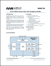 Click here to download WM8759 Datasheet