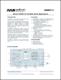 Click here to download WM8971L_05 Datasheet