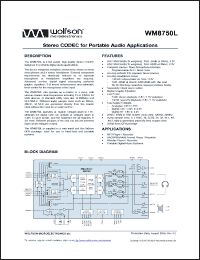 Click here to download WM8750L_05 Datasheet
