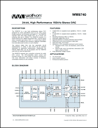 Click here to download WM8740SEDS Datasheet