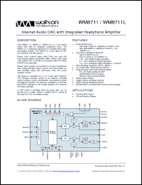 Click here to download WM8711SEDS Datasheet