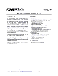 Click here to download WM8940_07 Datasheet