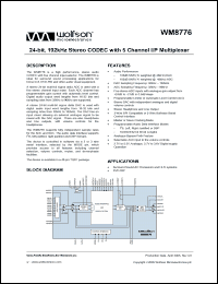 Click here to download WM8776_05 Datasheet