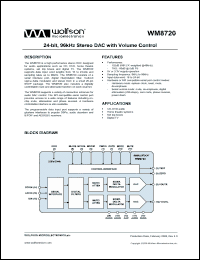 Click here to download WM8720SEDS Datasheet