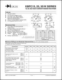 Click here to download KBPC1501W Datasheet