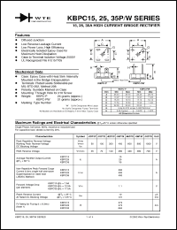 Click here to download KBPC1510PW Datasheet
