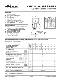 Click here to download KBPC1502S Datasheet