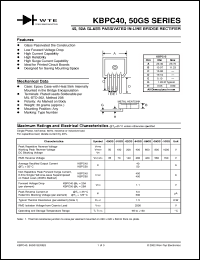 Click here to download KBPC4008GS Datasheet