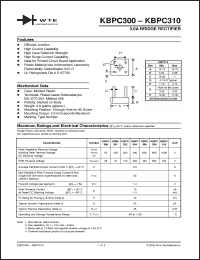 Click here to download KBPC301 Datasheet