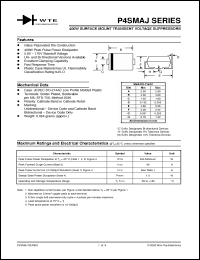 Click here to download P4SMAJ170-T3 Datasheet