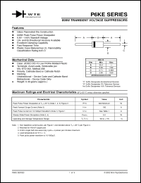 Click here to download P6KE400A-T3 Datasheet