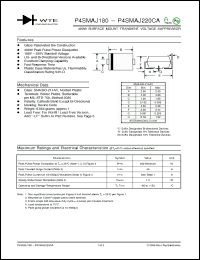 Click here to download P4SMAJ190C-T3 Datasheet