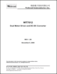 Click here to download WT7012 Datasheet