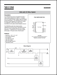 Click here to download XE002B Datasheet