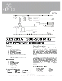 Click here to download XE1201 Datasheet