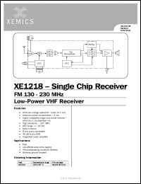 Click here to download XE1218 Datasheet